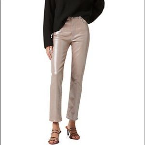 NWT Joe’s the Luna Metallic Jeans in Rose Iridescent